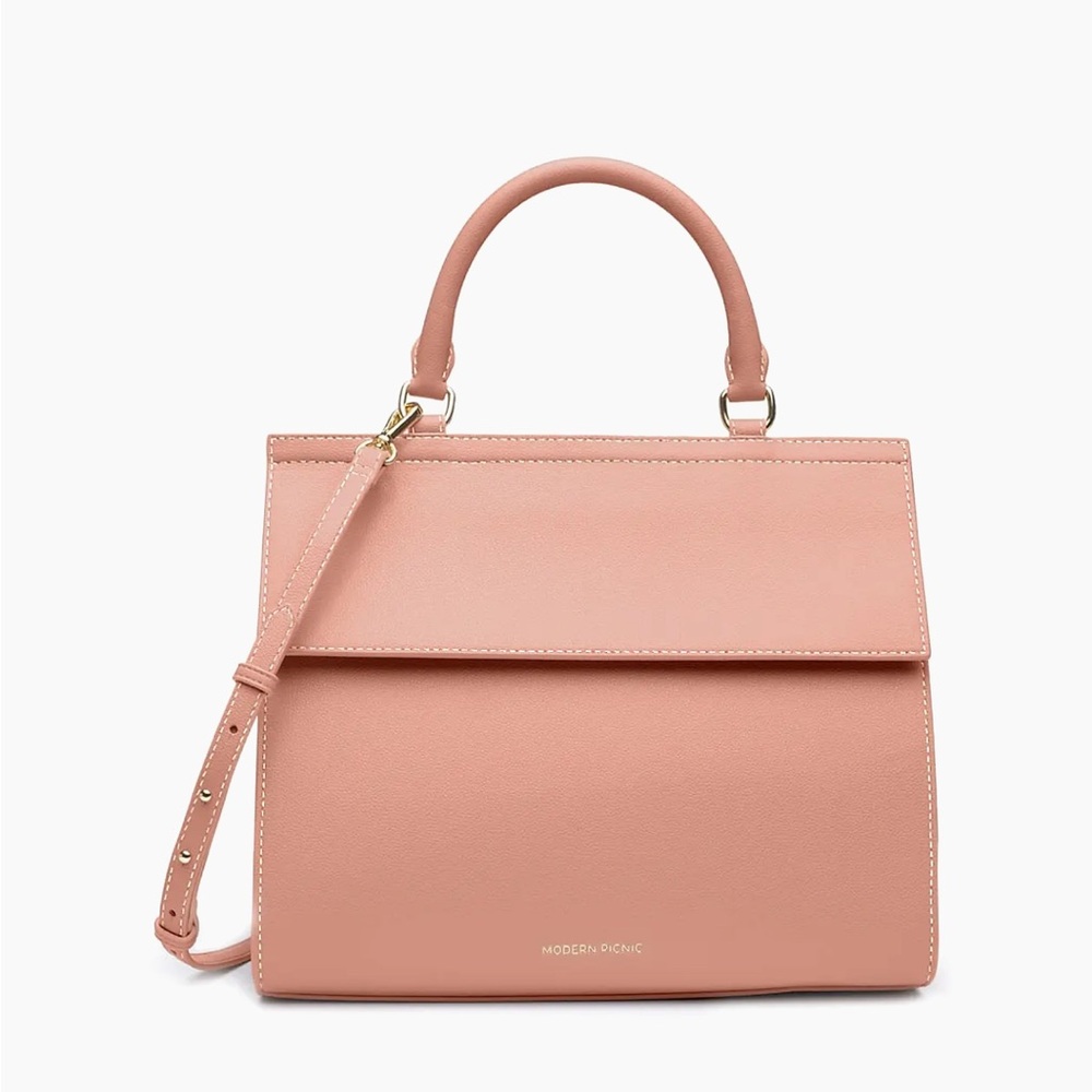 MODERN PICNIC womenâs The Large Luncher Vegan Leather Bag Lunchbox